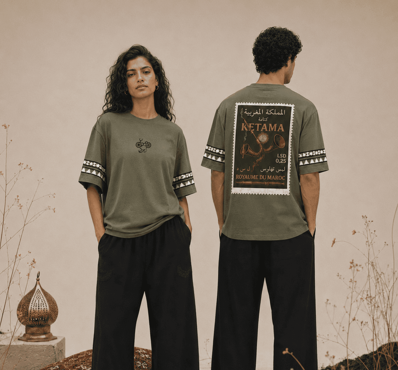 Ketama T-Shirt Life So Dope en vert olive naturel