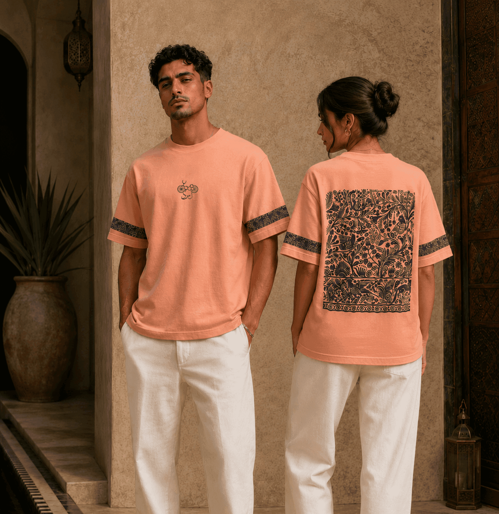 Marrakech T-Shirt Life So Dope en teinte saumon naturelle