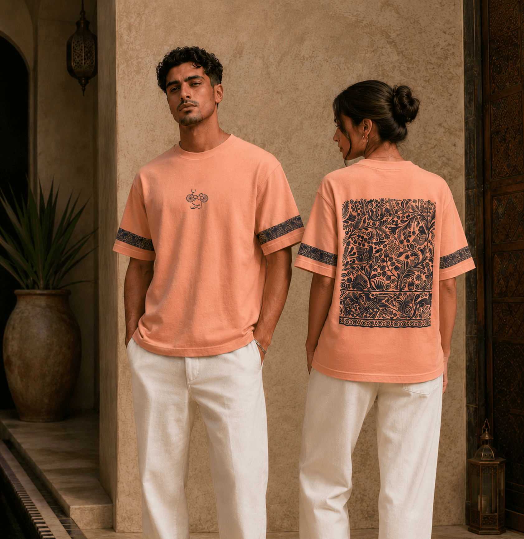 Marrakech T-Shirt Life So Dope en teinte saumon naturelle